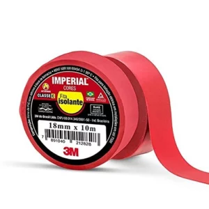 Fita Isolante 3m Cor Vermelha 10m