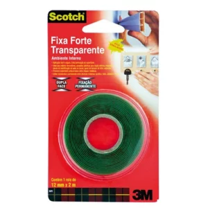 Fita Dupla Face Fixa Forte 12mmx2m 3m