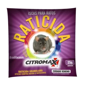 Veneno para Ratos Raticida 1kg (40x25g) Nitros