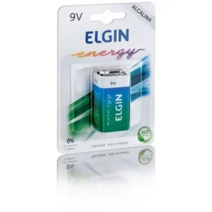Pilha Bateria Alcalina 9v Elgin