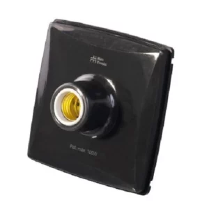 Soquete Plafon Preto Petra Mec Tronic