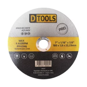 Disco de Corte Aco/inox 7x1,8mm Dtools