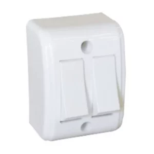 Mec Tomada Externo Interno 2 Teclas Simpple Branco