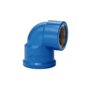 Joelho de 90° Krona Soldável com Bucha de Latão 25mm X 1/2" Azul