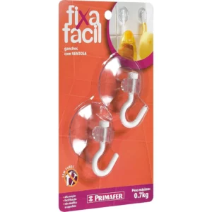 Gancho Ventosa 2pc 0,7kg Plastico