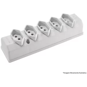 Tom Barra Nbr 3p 10a(5x)quintupla Cinza Interneed