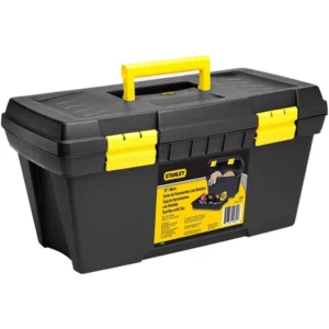 Stanley Caixa de Ferramentas Básica 19", Caixa Fabricada em Polipropileno com Dupla Trava Plástica e Régua na Bandeja, Modelo 19-301a