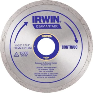 Irwin Disco Diamantado Liso Contínuo 110 X 20mm, Ferramenta Ideal para Azulejistas, Modelo Iw13891