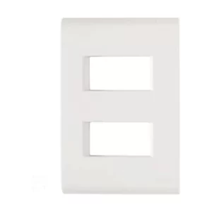 Placa Tramontina 2x4 Liz Branca C/ 2 Postos Afastados Horizontal