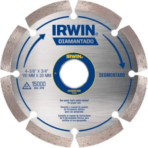 Irwin Disco Diamantado Segmentado 110 X 20mm, Ferramenta Ideal para Azulejistas, Modelo Iw13892