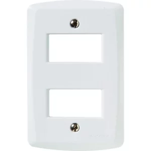 Placa (espelho) Horizontal Lux² 2 Postos Afastados 4 X 2 Branca - Tramontina