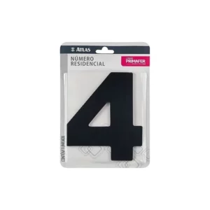 Numero para Casa Adesivo 4 Preto Acm