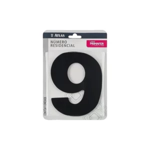 Numero para Casa Adesivo 9 Preto Acm