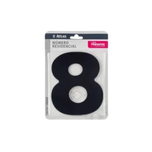 Numero para Casa Adesivo 8 Preto Acm