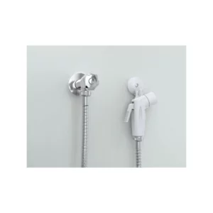 Kit Ducha Pop Branco P/ Registro Abs / Flexivel Inox Cromado 1,20m Blister C/ 1 Peca