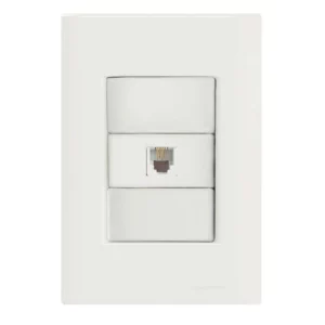 Conjunto 4x2 com 1 Tomada Rj45 Cat. 6 Giz Branco - Tramontina - Imagem 1