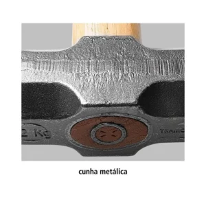 Marreta Oitavada com Cabo de Madeira Tramontina Basic 1000g - Tramontina - Imagem 6