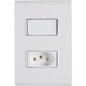Conjunto 4 X 2 com 1 Interruptor Simples 10a 250v e 1 Tomada 2p+t 20a 250v Liz Branco - Tramontina - Imagem 2