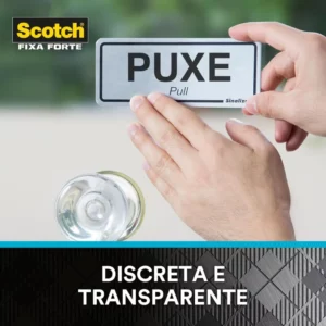 Scotch, 3m, Fixa Forte, Fita Dupla Face, Transparente, 24mm X 2m - Imagem 3