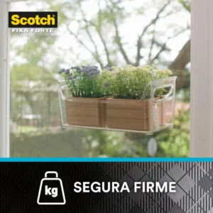 Scotch, 3m, Fixa Forte, Fita Dupla Face, Transparente, 24mm X 2m - Imagem 5