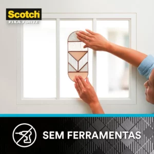 Scotch, 3m, Fixa Forte, Fita Dupla Face, Transparente, 19mm X 2m - Imagem 3