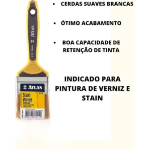 Pincéis Atlas 419/5 Trincha para Pintura Stain&ver 2" - Imagem 5
