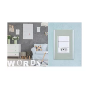 Placa 3 Postos 4x2 Verde Ardosia - Imagem 2