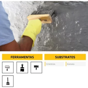 Sika - Revestimento Impermeabilizante - Sikatop 100 Cinza - Concreto, Argamassa e Alvenaria – Caixa de 18kg - Imagem 4