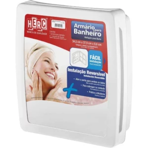 Armario para Banheiro Branco 34,5l - Herc - Imagem 1