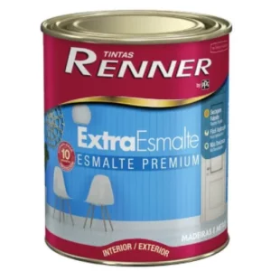 Tinta Extra Esmante Branco Acetinado 900ml Renner - Imagem 1