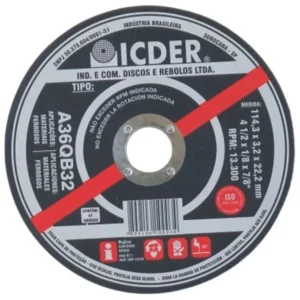 Disco Corte Ferro 7x1/8x7/8" 2 Telas A36qb32 - Icder