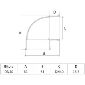 Joelho Esgoto 90º 40x 40mm Amanco - Imagem 3