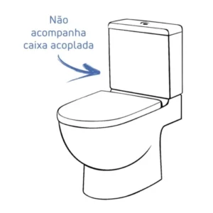 Vaso Sanitário para Caixa Acoplada Aspen ébano - Imagem 3