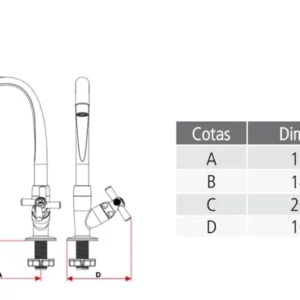 Torneira Lavatória Alta Cross Br 1/2 300000488 Tigre - Imagem 4
