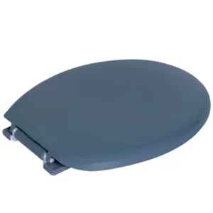 Assento Sanitário Oval Almofadado Cinza Escuro - Imagem 3