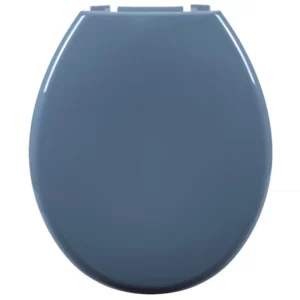 Assento Sanitário Oval Almofadado Cinza Escuro - Imagem 4