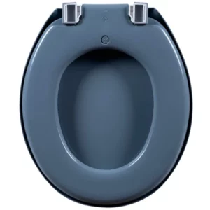 Assento Sanitário Oval Almofadado Cinza Escuro - Imagem 5