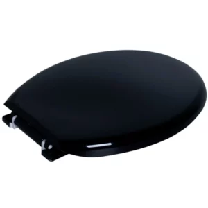 Assento Sanitário Oval Almofadado Preto - Imagem 3