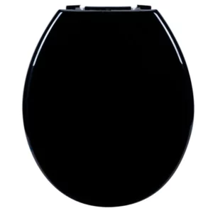 Assento Sanitário Oval Almofadado Preto - Imagem 4