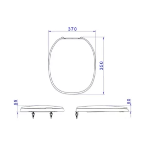 Assento Plástico com Microban para Bacias Fast/aspen, ébano, Ap.75.95, Deca - Imagem 3