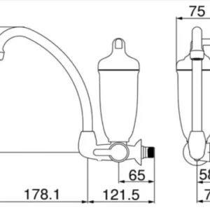 Purificador de água Preto 1/2 Acqua Bella Lorenzetti - Promoção! - Imagem 3