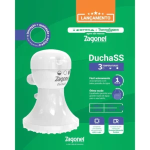 Zagonel Ducha Multitemperatura Ss 3t 5200w 220v Branco - Imagem 5