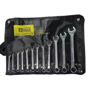 Jogo de Chave Combinada 6 a 22 (12 Peças) Cromo Vanádio - Dtools