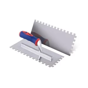 Desempenadeira Aço Inox Dentada com Cabo Emborrachado 12 X 28cm - Roma