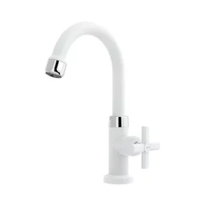 Torneira Lavatório Bica Alta Lume Branco - Blukit