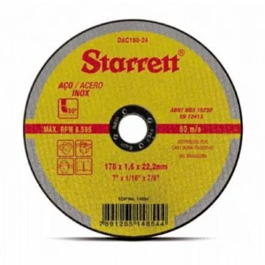 Disco de Corte Aço/inox 7 X 1,6mm - Starrett