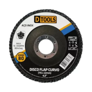 Disco Flap Curvo 4,5''  Grão 80 Metal/inox - Dtools