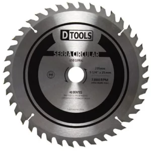 Serra Circular com Vídea 9 1/4'' 40 Dentes - Dtools