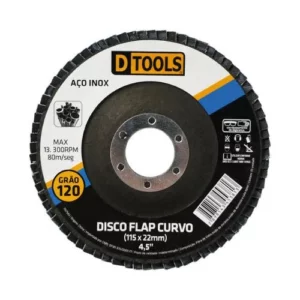 Disco Flap Curvo 4,5'' Grão 120 Metal/inox - Dtools