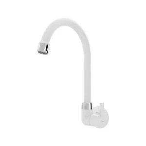 Torneira Cozinha Parede Bica Alta Confort Branco - Blukit